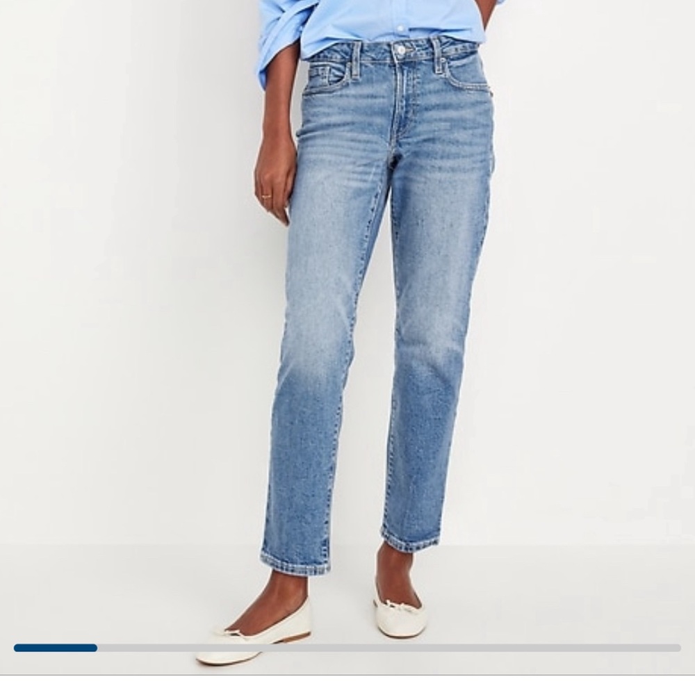 Old Navy Mid Rise OG Straight Ankle Jeans 6P
Cher 99% Cotton 1%Spandex Elastane